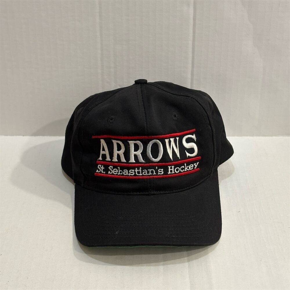 St. Sebastian’s Hockey ARROWS Snapback Hat Cap Black Green Underbrim